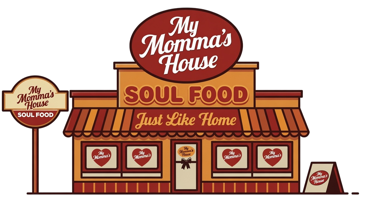 Cartoon Image of 'My Momma's House'.